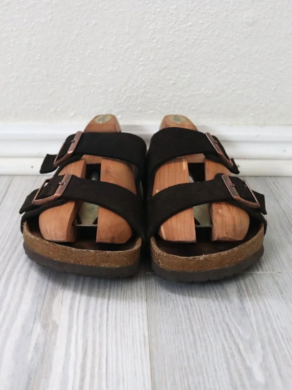 Birkenstock Arizona M 10.5 W 12.5 Mocha Strap Outdoor Gorpcore Slip-On Sandals